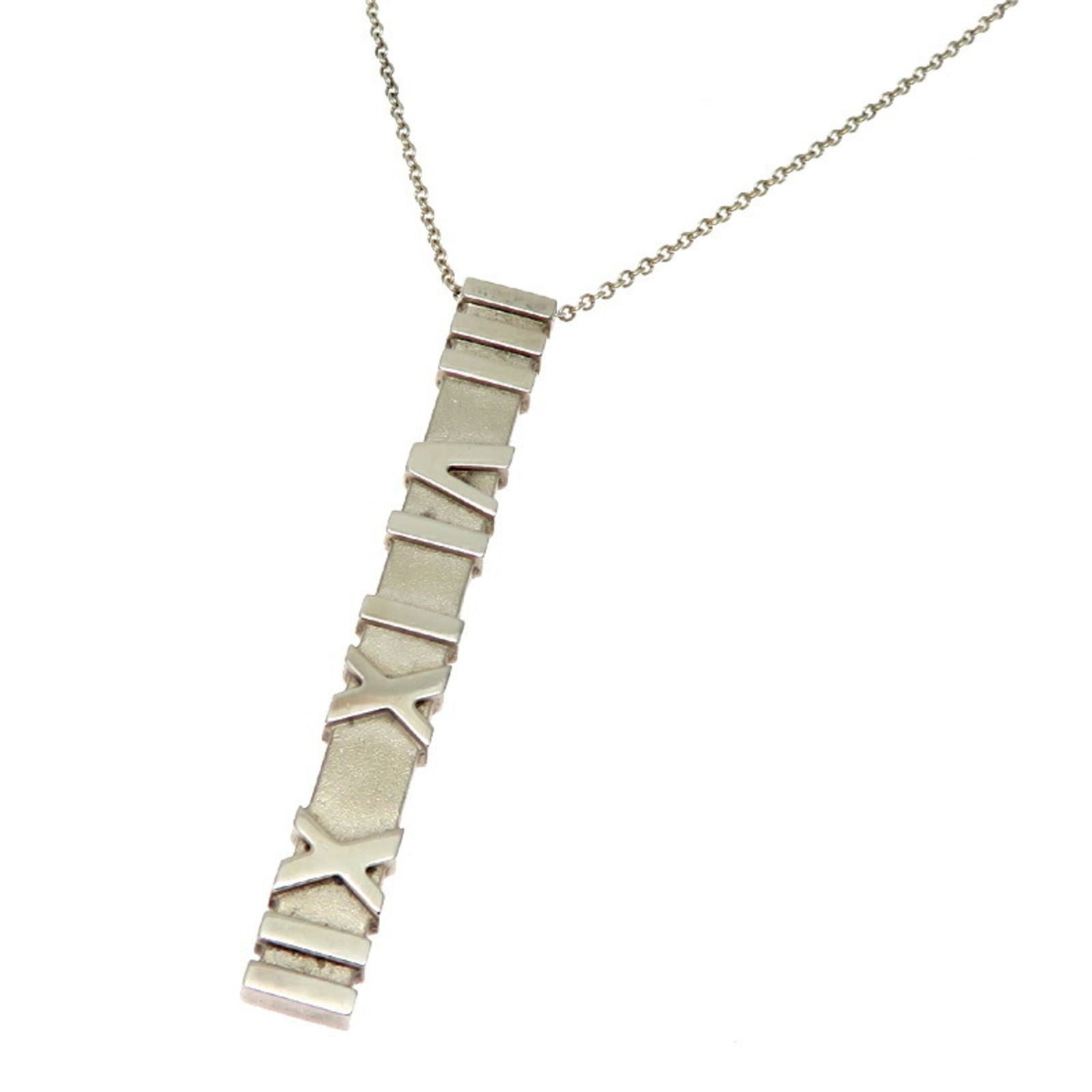 Silver 925 Tiffany: Silver 925 Tiffany Tiffany necklace made of silver 925, suitable for men and women, with a neck circumference of 43 cm and pendant size of 47mm x 6.1mm; used but in good condition. Item Specifics: