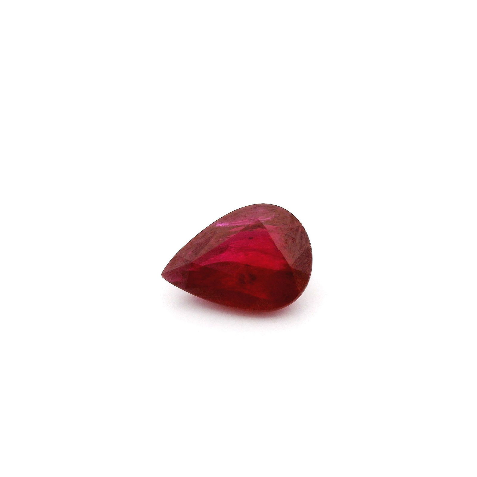Loose Ruby Gemstone 1.3ct Pear GSI Red SI (1 of 1)