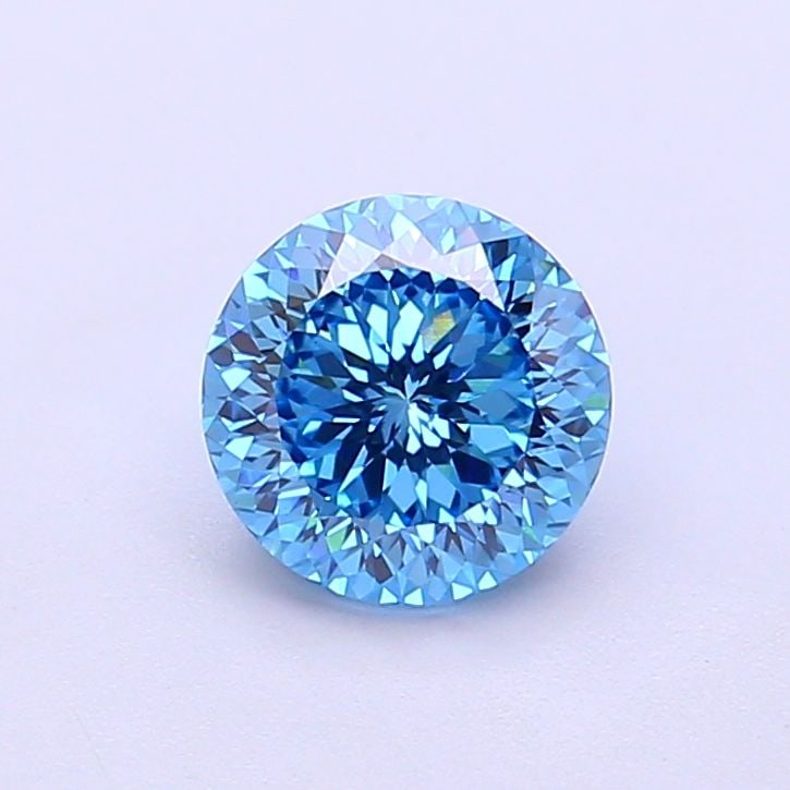 Loose Lab Diamond IGI Round 1.13ct Fancy Vivid Blue VS1: Loose Lab Diamond IGI Round 1.13ct Fancy Vivid Blue VS1 Loose lab-grown diamond weighing 1.13ct, with a fancy vivid blue color and VS1 clarity, certified by IGI, measuring 6.49L x 6.49W x 4.09H mm. 