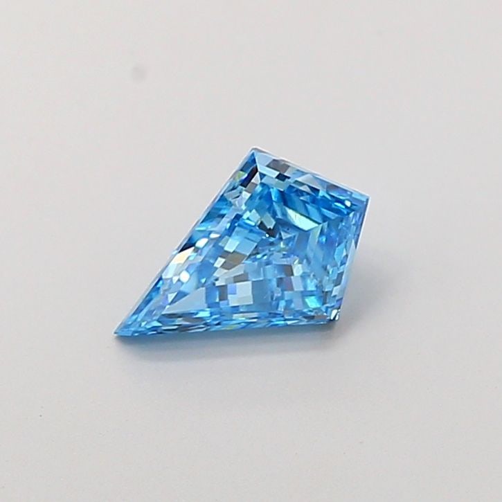Loose Lab Diamond Kite 1.0ct Fancy Vivid Blue VS2: Loose Lab Diamond Kite 1.0ct Fancy Vivid Blue VS2 Loose lab diamond kite shape weighing 1.0ct, fancy vivid blue color, and VS2 clarity, measuring 8.96L x 5.96W x 3.86H; no certification. Item