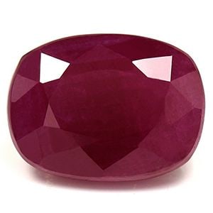 Loose Ruby Gemstone GIA Cushion 3.76ct Red SI (1 of 1)