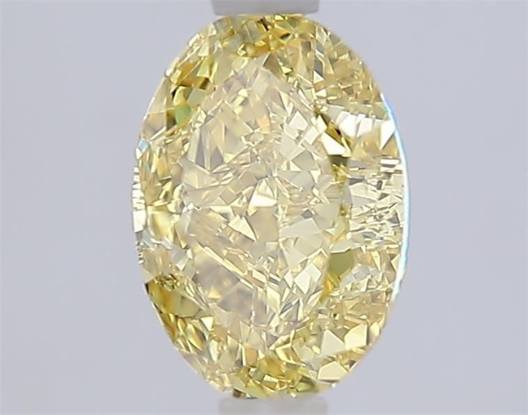 Loose Lab Diamond IGI Oval 1.61ct Fancy Intense Yellow VVS2: Loose Lab Diamond IGI Oval 1.61ct Fancy Intense Yellow VVS2 Loose lab-grown diamond weighing 1.61ct, with an oval cut, fancy intense yellow color, clarity VVS2, and IGI certification; measurements
