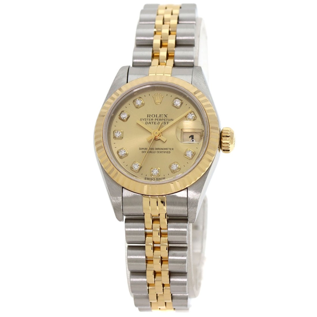 ROLEX DATEJUST 10P Diamond 69173G Stainless Steel/ SSxK18YG Watches (1 of 20)