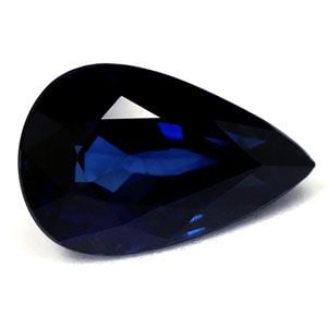 Loose Blue Pear Sapphire Gemstone 2.12ct SI: Loose Blue Pear Sapphire Gemstone 2.12ct SI Loose 2.12 ct blue sapphire gemstone with SI clarity, faceted cut, heated treatment, and deep blue shade; measures 9.74L x 6.28W. Item Specifics: Type: