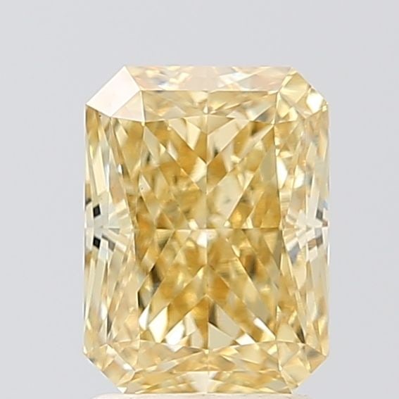 Loose Lab Diamond IGI Radiant 2.04ct Fancy Intense Yellow VS1: Loose Lab Diamond IGI Radiant 2.04ct Fancy Intense Yellow VS1 Ideal loose lab-grown diamond weighing 2.09ct, color D, clarity VS1, certified by IGI, with dimensions 8.25L x 8.28W x 5.07H. Item