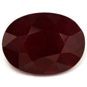 Loose Ruby Gemstone 1.35ct Red SI - Oval: Loose Ruby Gemstone 1.35ct Red SI - Oval This loose ruby gemstone weighs 1.35 carats, features a faceted cut, and exhibits a deep red color with SI clarity. It measures 7.89mm in length and 6.03mm in