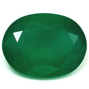 Loose Oval 2.22ct Green SI Emerald Gemstone: Loose Oval 2.22ct Green SI Emerald Gemstone A 2.22ct loose oval emerald gemstone with a medium green color, SI clarity, and faceted cut, treated with oiling, measuring 10.25mm by 7.9mm, with no