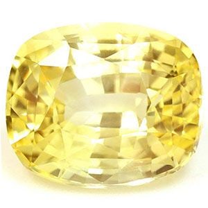 Loose Sapphire Gemstone Cushion 1.74ct Yellow SI: Loose Sapphire Gemstone Cushion 1.74ct Yellow SI This 1.74ct loose yellow sapphire gemstone is faceted with SI clarity and vivid yellow color, untreated and measuring 7.4mm by 6.28mm, with no