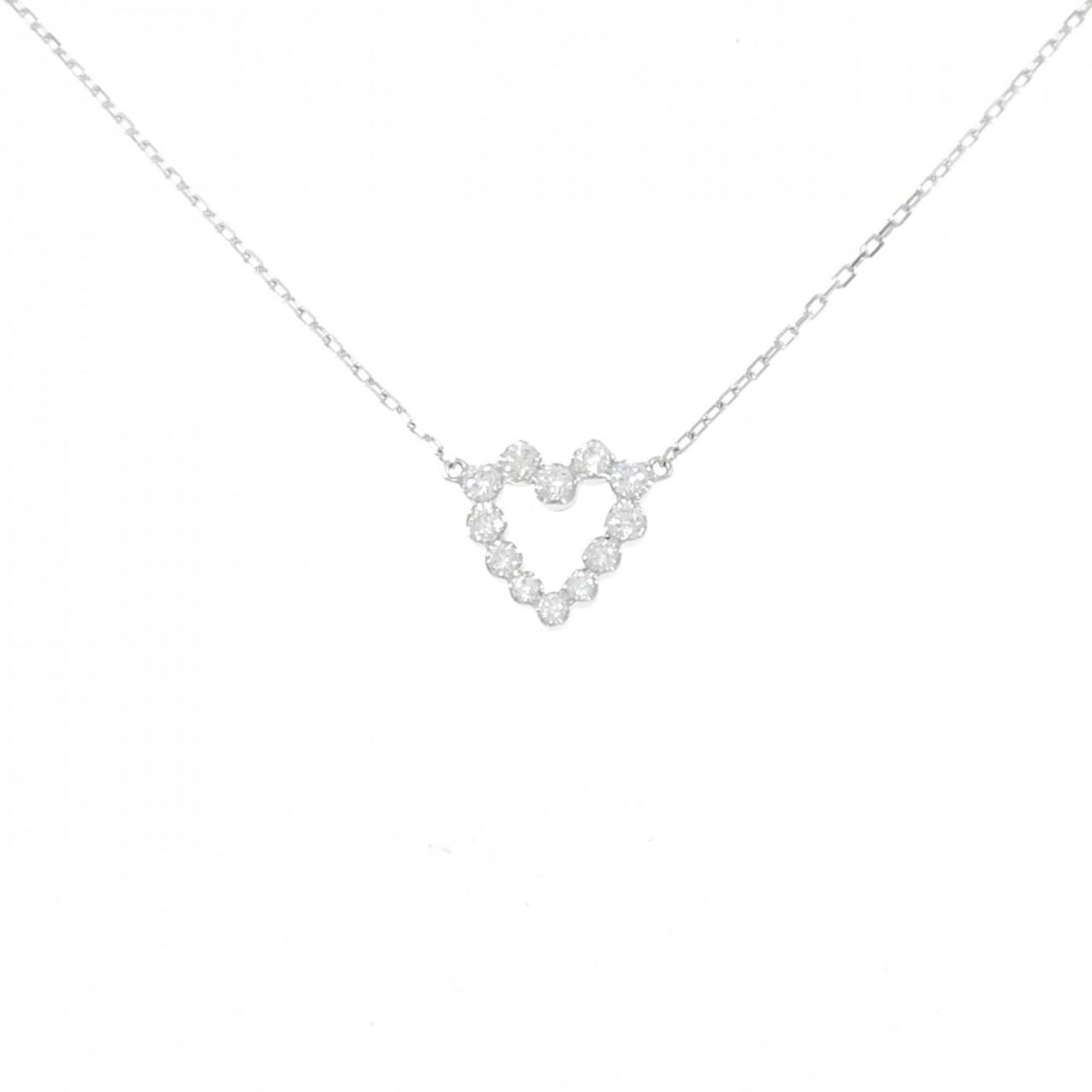 Ahkah 18K White Gold: Ahkah 18K White Gold This necklace by Ahkah is made of 18K white gold, featuring a pendant size of 8.8mm x 10.4mm, suitable for women with a neck circumference adjustable from 40 cm to 43 cm, in used