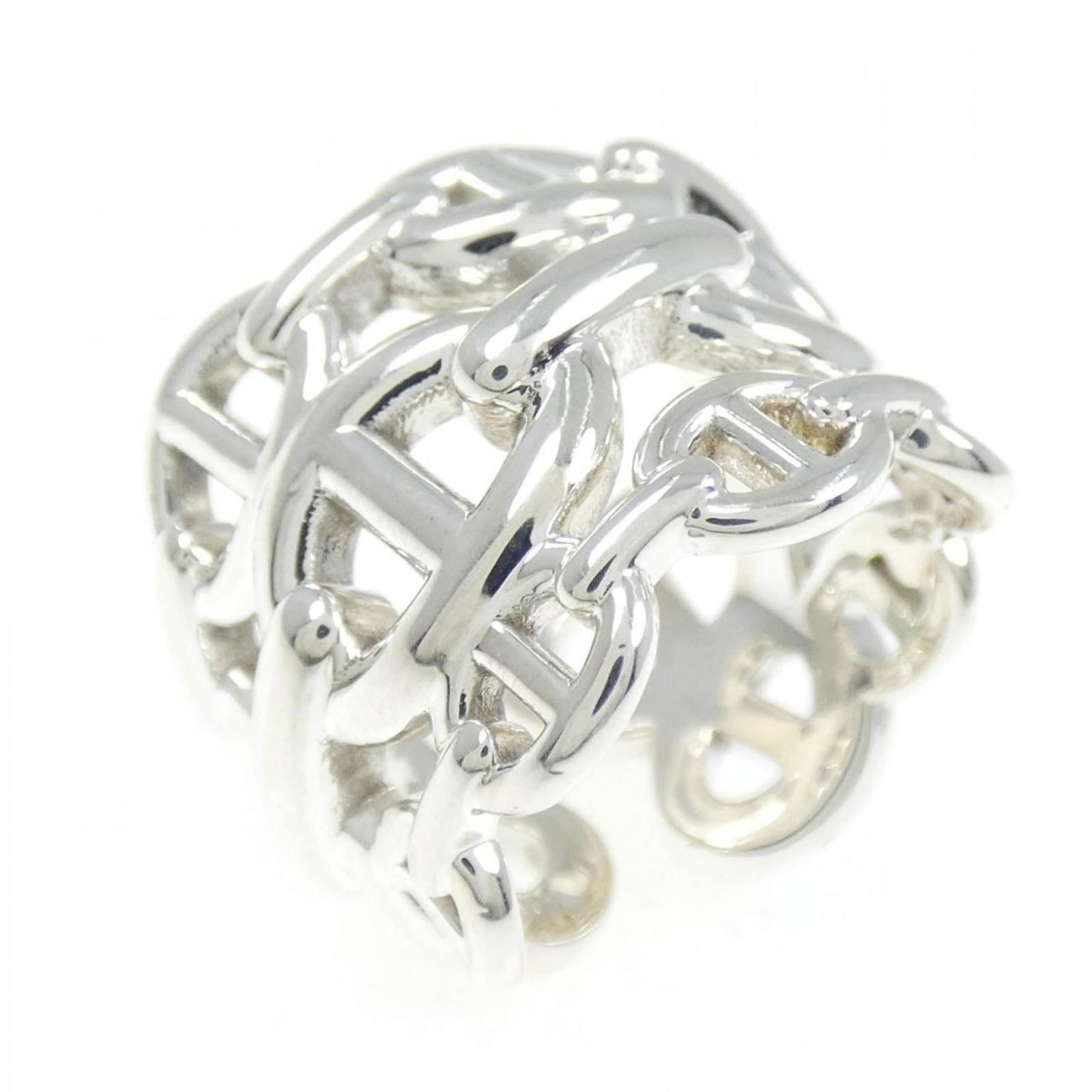 Hermes Ring Band: Hermes Ring Band Hermes silver925 band ring for women, size 49 (US size 4.5), weighing 11.9g, in very good condition with minimal signs of usage. Item Specifics: Brand: Hermes Type: Band Ring