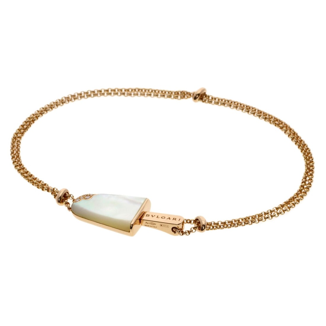 K18 Pink Gold BVLGARI Gelati Shell Diamond ML Bracelet: K18 Pink Gold BVLGARI Gelati Shell Diamond ML Bracelet K18 pink gold bracelet from BVLGARI featuring a shell design, made in Italy. Item Specifics: Brand: BVLGARI Style: Bracelet Material: K18 Pink Go