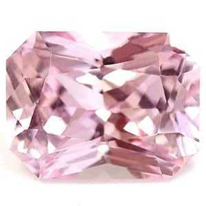 Loose Sapphire Gemstone 1.29ct Pink Emerald SI: Loose Sapphire Gemstone 1.29ct Pink Emerald SI Loose 1.29ct pink sapphire gemstone, faceted with SI clarity and a soft pink color shade, measurements of 6.86mm x 5.21mm. No certification. Item Specifi