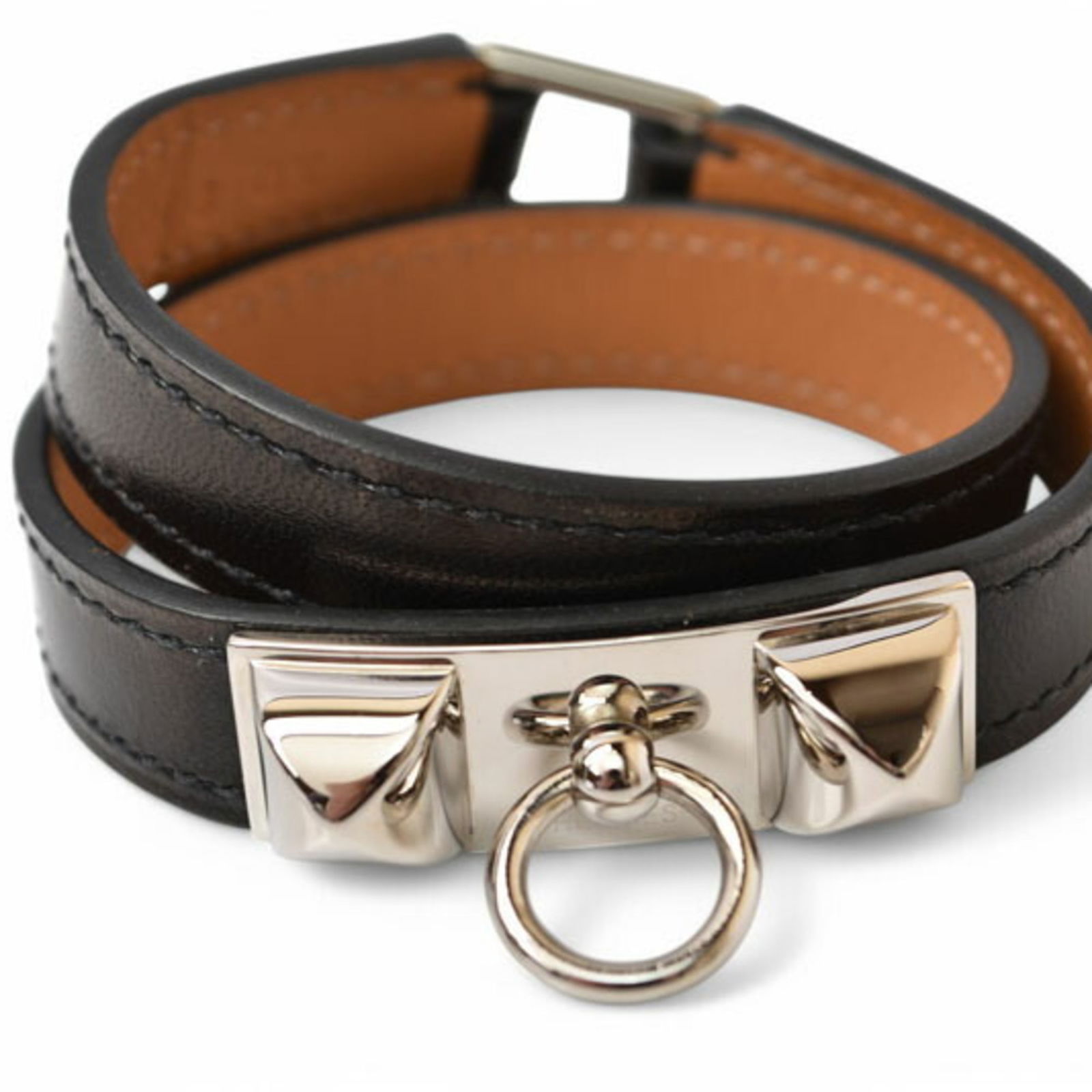 Leather Hermes Bangle - 3