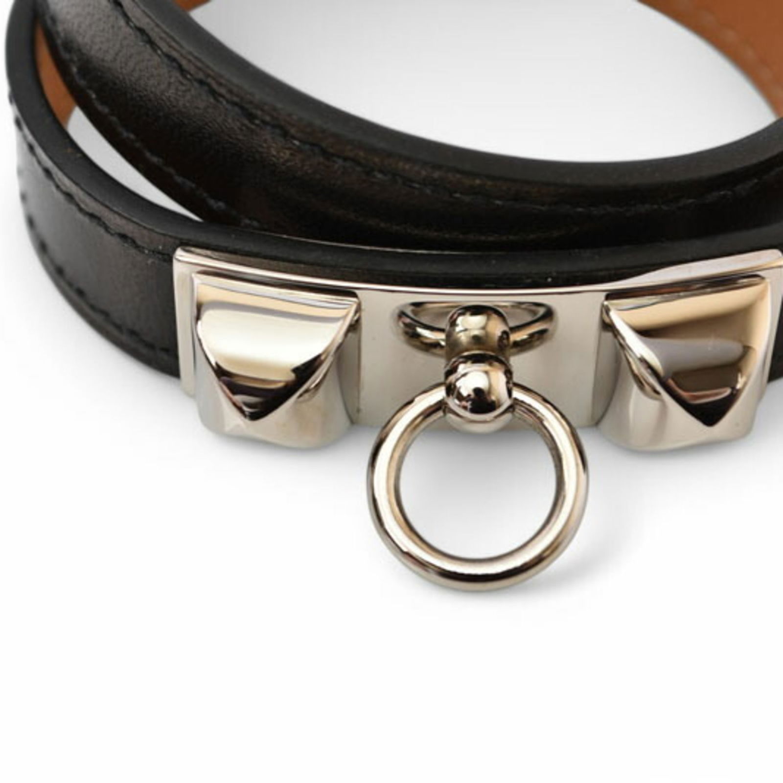 Leather Hermes Bangle - 4