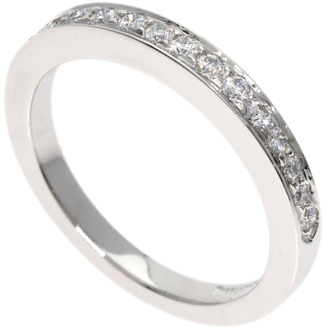 TIFFANY&Co. Platinum PT950 Half Eternity Diamond Ring (1 of 7)