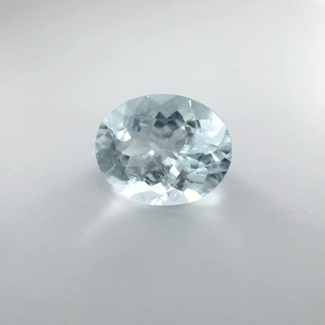 Loose Aquamarine Gemstone Oval 2.55ct Blue EC (1 of 1)