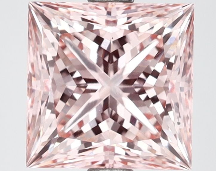 Loose Lab Diamond IGI Princess 2.64ct Fancy Intense Pink VS2: Loose Lab Diamond IGI Princess 2.64ct Fancy Intense Pink VS2 Loose lab-created diamond weighing 2.64ct in fancy intense pink color with VS2 clarity, measurements of 7.54L x 7.53W x 5.48H mm,