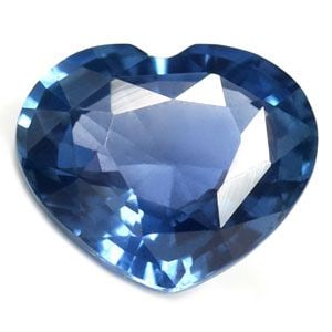 Loose Sapphire Gemstone 1.99ct Blue SI - Heart: Loose Sapphire Gemstone 1.99ct Blue SI - Heart Loose Sapphire gemstone of 1.99 carats in a heart cut, displaying a vivid blue color and SI clarity; measures 7.21L x 8.57W mm, treated by heat. Item