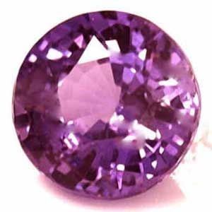 Loose Sapphire Gemstone 1.05ct Purple SI - Round: Loose Sapphire Gemstone 1.05ct Purple SI - Round Loose 1.05ct round purple sapphire gemstone with SI clarity, untreated, measuring 5.77L x 5.73W. Item Specifics: Type: Sapphire Carat: 1.05 Cut: