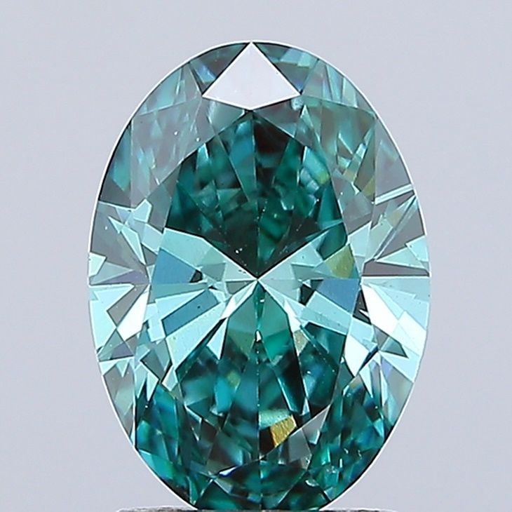 Loose Lab Diamond IGI Oval 2.0ct Fancy Vivid Green VS2: Loose Lab Diamond IGI Oval 2.0ct Fancy Vivid Green VS2 Loose lab-grown diamond 2.0ct, fancy vivid green with VS2 clarity, certified by IGI, measuring 10.22L x 7.19W x 4.37H. Item Specifics: Source: