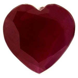 Loose Ruby Gemstone Heart 1.21ct Red SI (1 of 1)