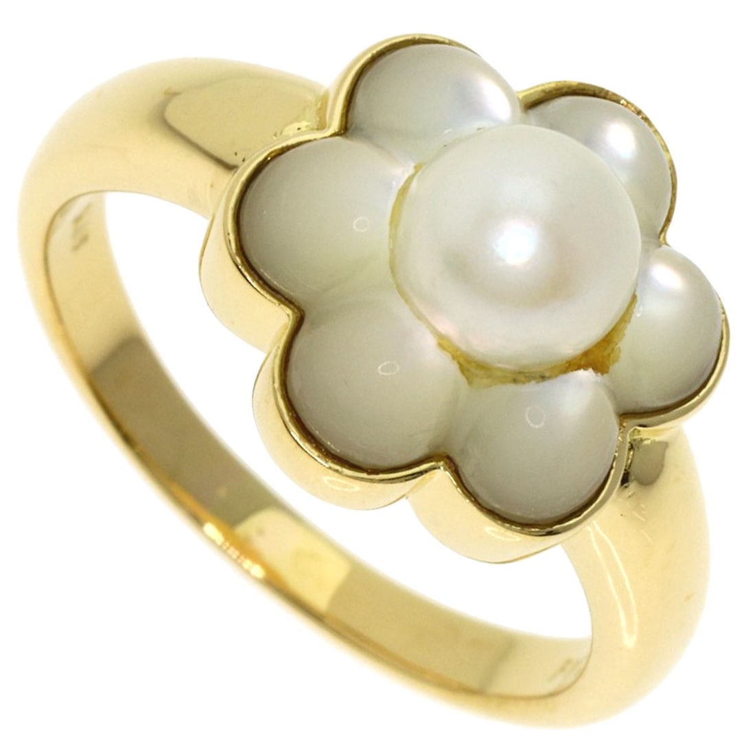 K18 Yellow Gold Flower Motif Ring, Ponte Vecchio: K18 Yellow Gold Flower Motif Ring, Ponte Vecchio K18 yellow gold flower motif ring by Ponte Vecchio, size 6.5 (US), made of K18 gold, with no main stone. Item Specifics: Brand: Ponte Vecchio Style: