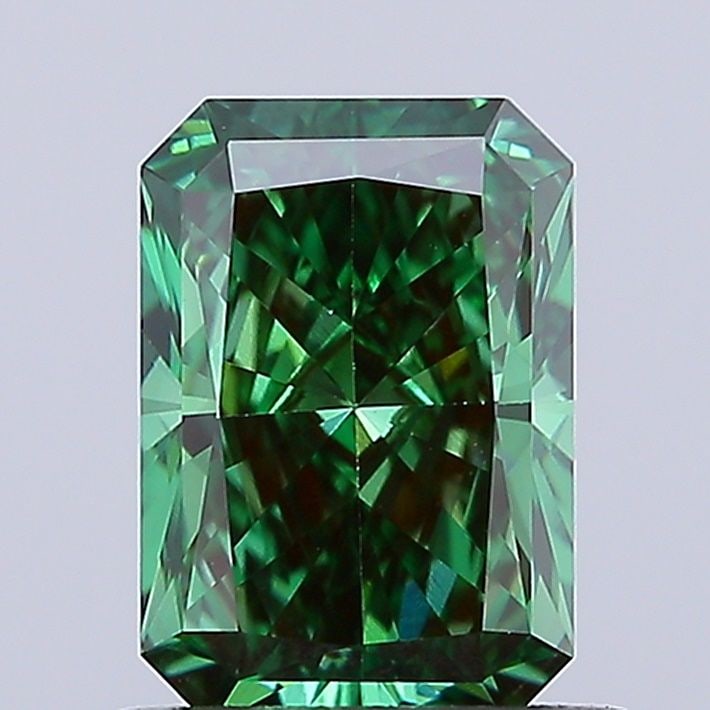 Loose Lab Diamond 1.05ct Fancy Vivid Green VVS2 - IGI Radiant: Loose Lab Diamond 1.05ct Fancy Vivid Green VVS2 - IGI Radiant Loose lab-grown diamond radiant cut, 1.05ct, fancy vivid green color, VVS2 clarity, certified by IGI with very good polish and symmetry. 