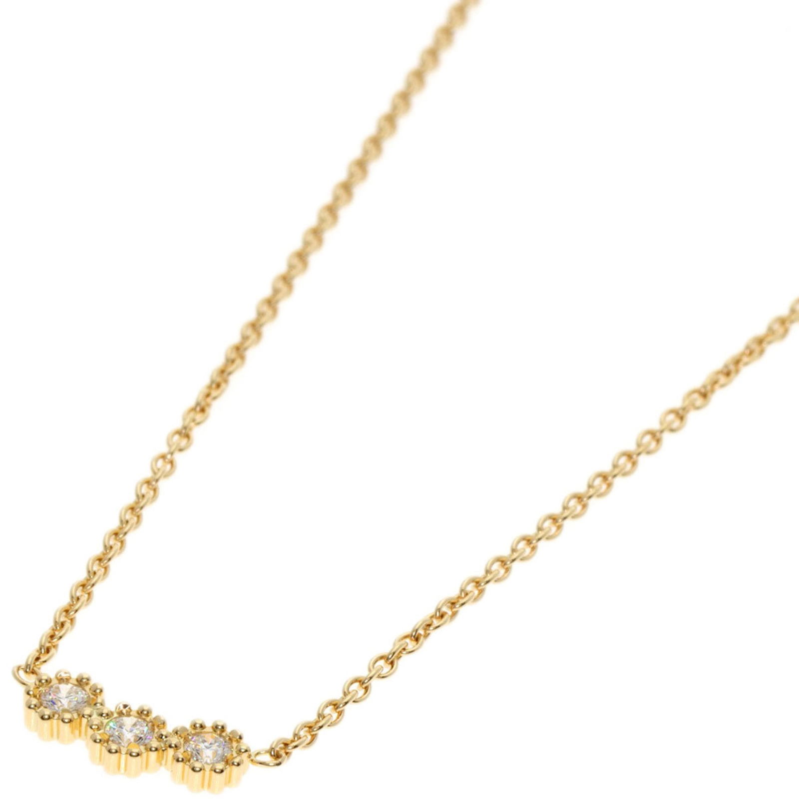 Christian Dior 18K Yellow Gold: Christian Dior 18K Yellow Gold This Christian Dior necklace is made of 18K yellow gold, features diamond accents, and has a neck circumference of 42 cm. In very good used condition, it shows minor