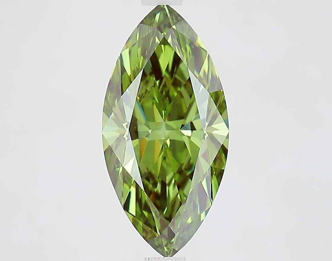 Loose IGI Marquise 2.21ct Fancy Vivid Green VS1 Lab Diamond: Loose IGI Marquise 2.21ct Fancy Vivid Green VS1 Lab Diamond This IGI-certified loose lab diamond is a marquise shape, weighing 2.21 carats, with a fancy vivid green color and clarity VS1, featuring