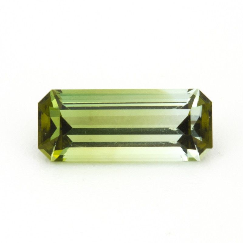 Loose Tourmaline Gemstone 2.19ct Bi_Color SI Emerald: Loose Tourmaline Gemstone 2.19ct Bi_Color SI Emerald This loose lab-grown diamond features an oval shape, weighs 1.0 carat, is fancy intense yellow in color, VVS2 clarity, with excellent polish and