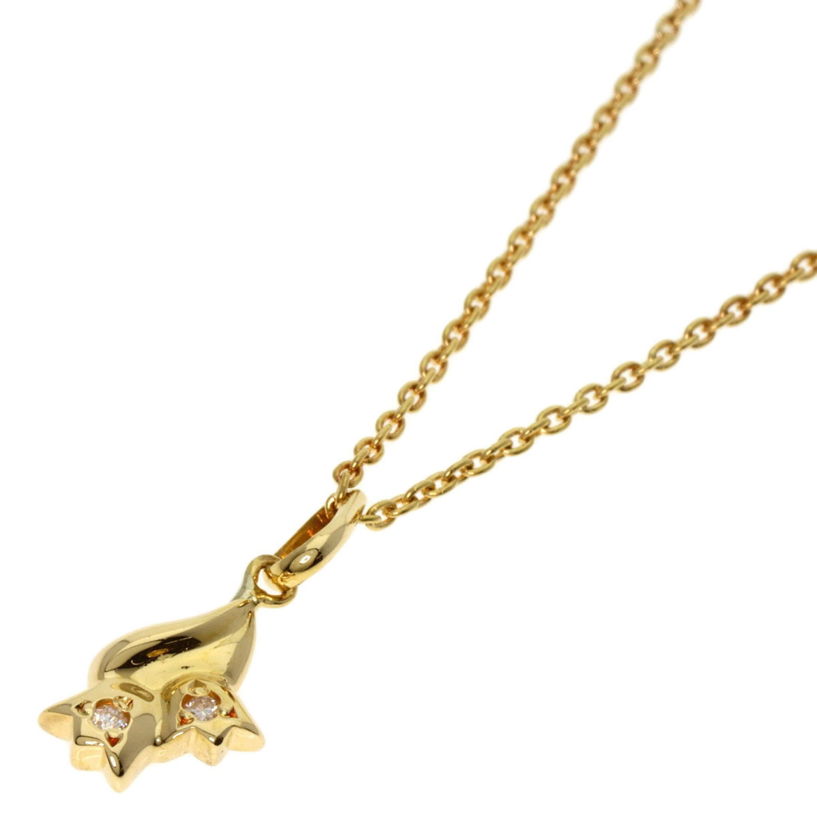 Christian Dior 18K Yellow Gold: Christian Dior 18K Yellow Gold Christian Dior Necklace crafted from 18K yellow gold, featuring a diamond, with a neck circumference of 40cm (15.74 inches) and a pendant size of 17.5mm x 7.6mm. The use
