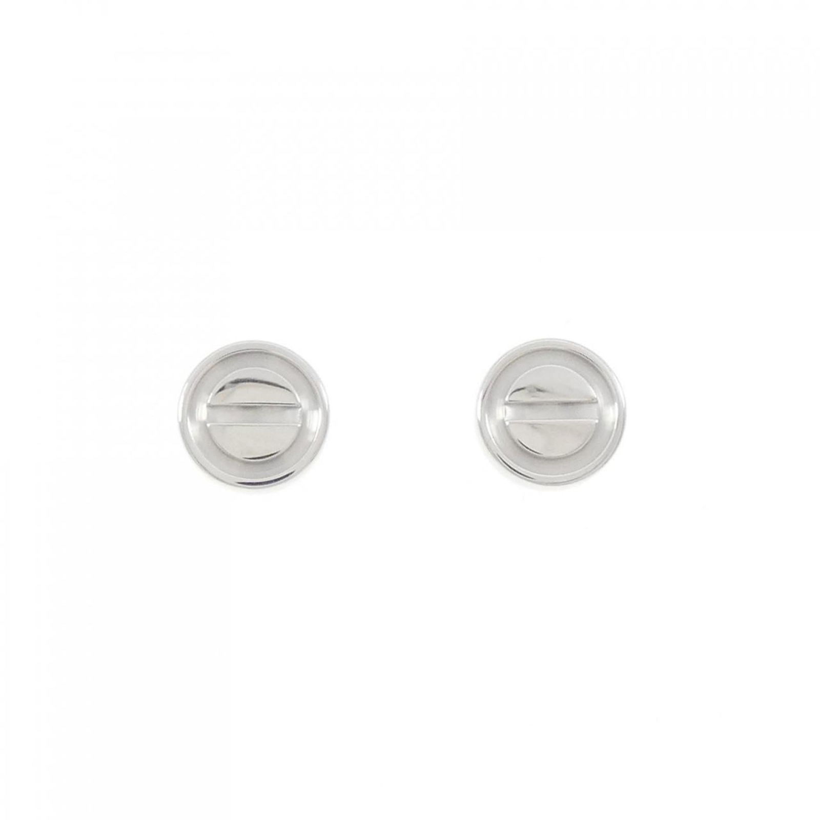 White Gold (18K) Cartier Stud Earrings: White Gold (18K) Cartier Stud Earrings Cartier stud earrings made of 18K white gold, measuring 7.20mm x 7.20mm, in used but like-new condition. Item Specifics: Brand: Cartier Type: Stud Earrings Gende