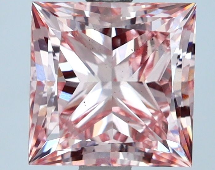 Loose Lab Diamond IGI Princess 2.5ct Fancy Intense Pink VS2: Loose Lab Diamond IGI Princess 2.5ct Fancy Intense Pink VS2 This loose 2.5ct lab-grown princess diamond is certified by IGI with a fancy intense pink color and VS2 clarity, boasting excellent polish