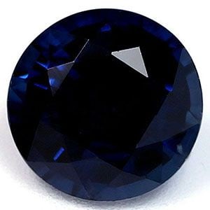 Loose Round 1.17ct Blue SI Sapphire Gemstone: Loose Round 1.17ct Blue SI Sapphire Gemstone Loose round blue SI sapphire gemstone weighs 1.17 carats, features a faceted cut and deep blue color, with measurements of 6.19L x 6.13W; no certification