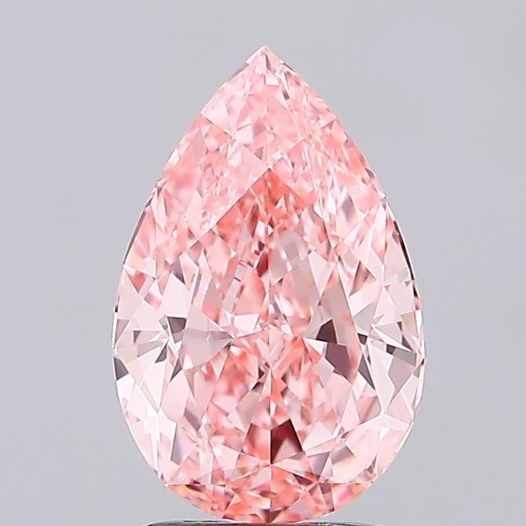 Loose Lab Diamond 2.12ct Fancy Vivid Pink VVS2 Pear IGI: Loose Lab Diamond 2.12ct Fancy Vivid Pink VVS2 Pear IGI This 2.12ct Loose Lab Diamond features a Fancy Vivid Pink color, VVS2 clarity, and is IGI certified with dimensions of 10.66L x 6.89W x 4.22H. 