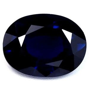 Loose Sapphire Gemstone 1.46ct Blue SI Oval: Loose Sapphire Gemstone 1.46ct Blue SI Oval Loose 1.46ct blue sapphire gemstone, oval cut, SI clarity, heated treatment, in deep blue color, measures 7.88mm x 6.1mm, unqualified certification. Item