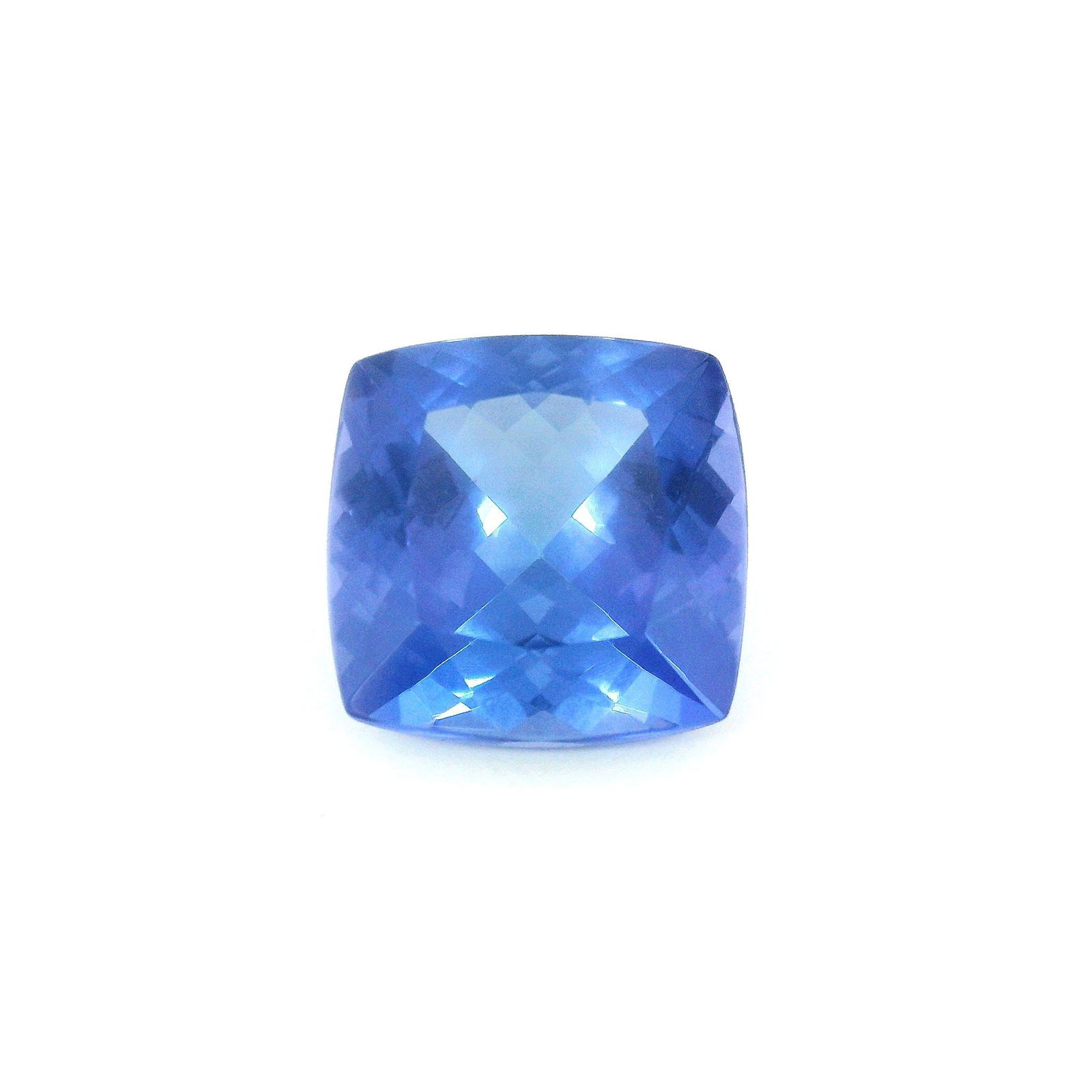 Loose Tanzanite Gemstone 4.32ct Blue GSI Cushion: Loose Tanzanite Gemstone 4.32ct Blue GSI Cushion The Loose Tanzanite Gemstone weighs 4.32ct, is cut in a cushion shape, and features a blue color with clarity EC, certified by GSI. Item Specifics: Typ
