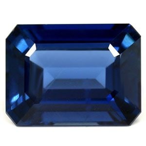 Loose Sapphire Gemstone GIA Emerald 1.82ct Blue SI: Loose Sapphire Gemstone GIA Emerald 1.82ct Blue SI Loose 1.82ct blue sapphire gemstone with an emerald cut, SI clarity, and intense blue color; measures 8.13L x 6.18W mm, certified by GIA. Item Specif