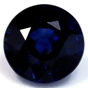 Loose Sapphire Gemstone Round 1.08ct Blue SI (1 of 1)