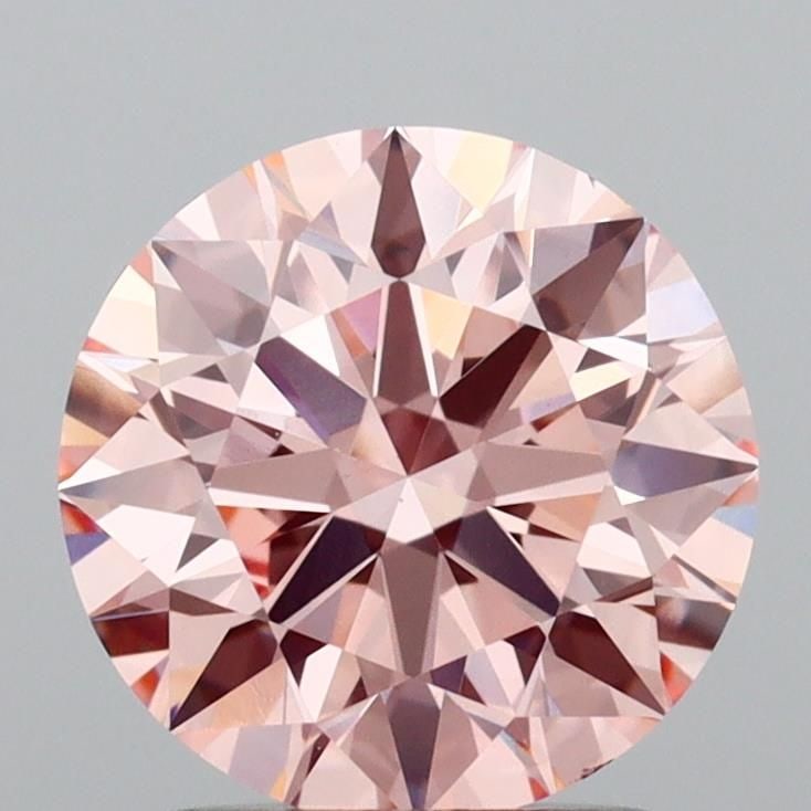 Loose Lab Diamond 1.5ct Fancy Intense Pink VS1 - IGI Round Ideal: Loose Lab Diamond 1.5ct Fancy Intense Pink VS1 - IGI Round Ideal Loose lab-grown diamond, 1.5ct, Fancy Intense Pink color, VS1 clarity, featuring excellent polish and symmetry, certified by IGI.