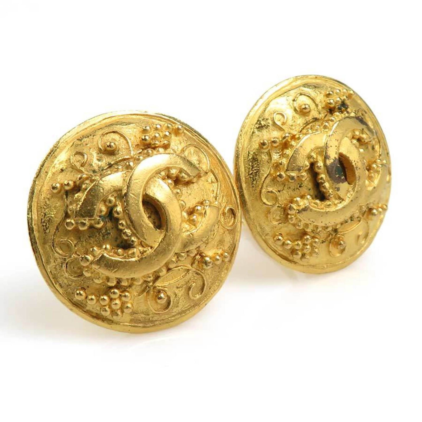 Chanel Metal Clip Earrings (1 of 5)