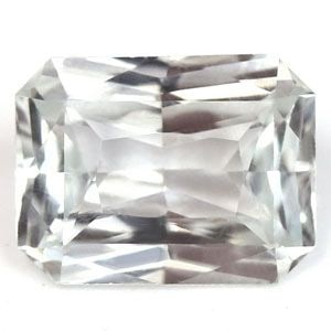 Loose Sapphire Gemstone 1.61ct Emerald White EC: Loose Sapphire Gemstone 1.61ct Emerald White EC Loose Sapphire gemstone of 1.61ct, emerald cut, displaying a snow white color with clarity rated as EC; unverified certification. Item Specifics: