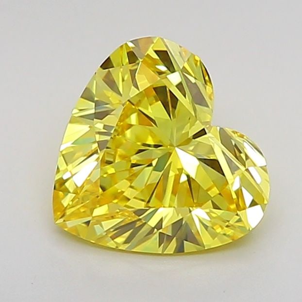 Loose Lab Diamond 1.5ct Fancy Vivid Yellow VVS2 - IGI Heart: Loose Lab Diamond 1.5ct Fancy Vivid Yellow VVS2 - IGI Heart Loose lab-grown diamond weighing 1.86ct in a cushion modified shape, fancy vivid pink color, VS1 clarity, with excellent polish and