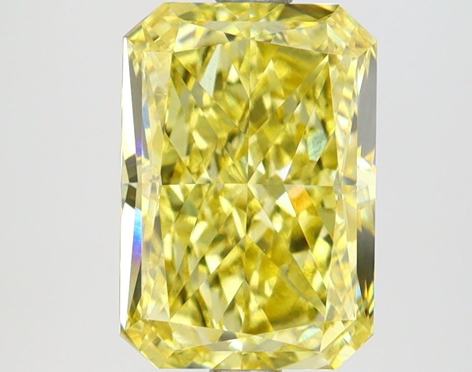 Loose Lab Diamond IGI Radiant 3.32ct Fancy Intense Yellow VVS2: Loose Lab Diamond IGI Radiant 3.32ct Fancy Intense Yellow VVS2 Loose lab-grown diamond weighing 3.32ct, with a radiant cut, fancy intense yellow color, VVS2 clarity, and IGI certification. Item