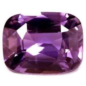 Loose Sapphire Gemstone 1.17ct Purple - Cushion: Loose Sapphire Gemstone 1.17ct Purple - Cushion This loose purple sapphire gemstone weighs 1.17ct, features a faceted cut with a vivid purple color and EC clarity, and measures 6.93L x 5.44W mm. It