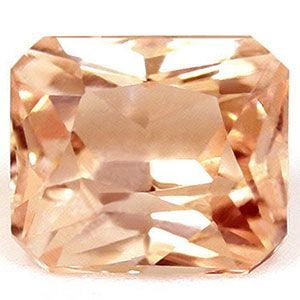 Loose Sapphire Gemstone 1.21ct Peach SI: Loose Sapphire Gemstone 1.21ct Peach SI A 1.21ct loose peach sapphire gemstone, faceted and of SI clarity, with no treatments and measuring 5.97L x 5.27W. Item Specifics: Type: Sapphire Carat: 1.21