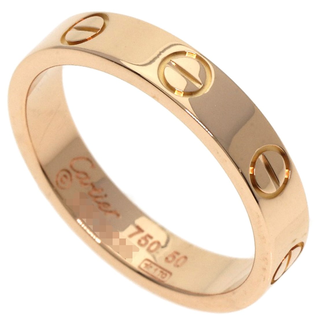 K18 Pink Gold CARTIER Mini Love Ring #50: K18 Pink Gold CARTIER Mini Love Ring #50 This CARTIER mini love ring is made of K18 pink gold, is sized 5.25 US, and has no main stone. It originates from France. Item Specifics: Brand: CARTIER