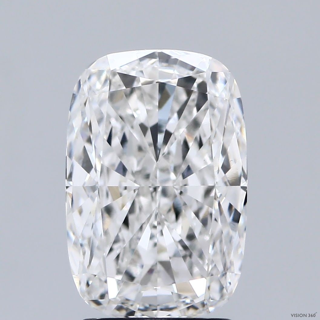 Loose Lab Diamond IGI Cushion Modified 2.82ct F VVS2: Loose Lab Diamond IGI Cushion Modified 2.82ct F VVS2 Loose lab-grown diamond, 2.82ct, color F, clarity VVS2, excellent polish and symmetry, measures 10.58L x 7.1W x 4.29H mm, certified by IGI. Item