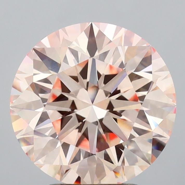 Loose Lab Diamond IGI Round 3.5ct Fancy Pink VVS2: Loose Lab Diamond IGI Round 3.5ct Fancy Pink VVS2 This 3.5ct Loose Lab Diamond is a round cut with a Fancy Pink color and VVS2 clarity, certified by IGI, featuring excellent polish and symmetry. 