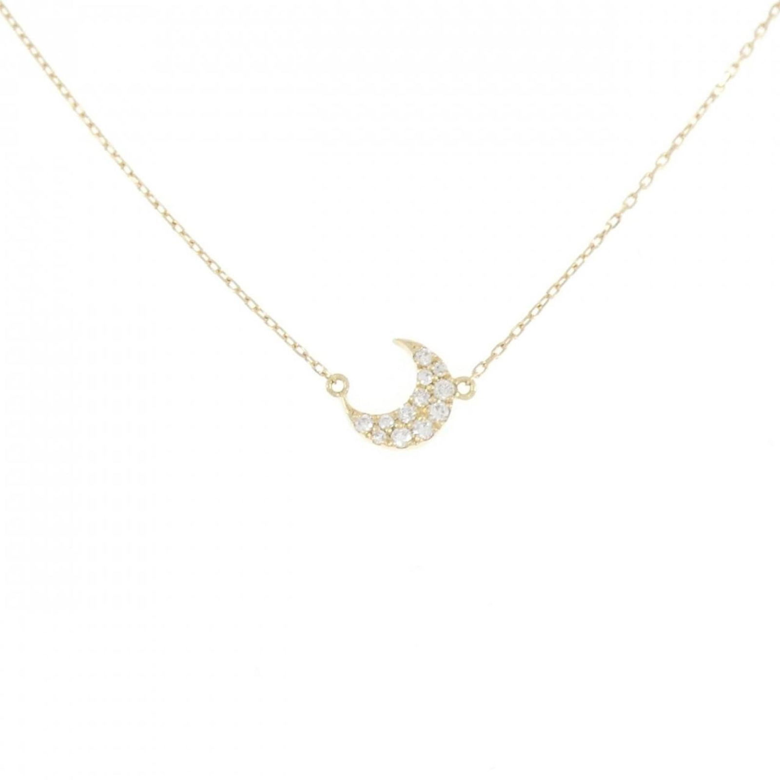 Ahkah Yellow Gold 18K: Ahkah Yellow Gold 18K Ahkah Necklace featuring an 18K Yellow Gold pendant with a 0.05 carat diamond, suitable for neck circumferences of 36 cm - 39 cm, in very good used condition. Item Specifics: Bra